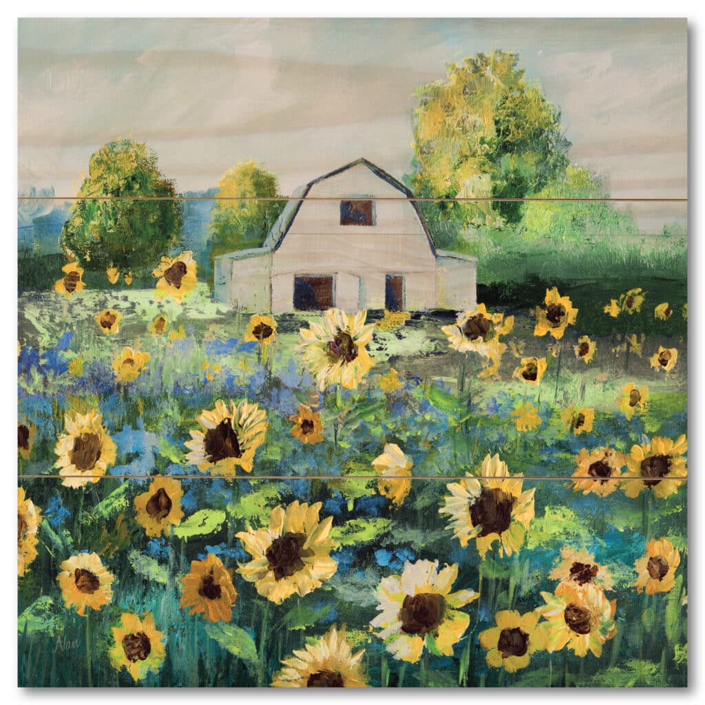 Sunflower Barn 12″x12″ Art Board