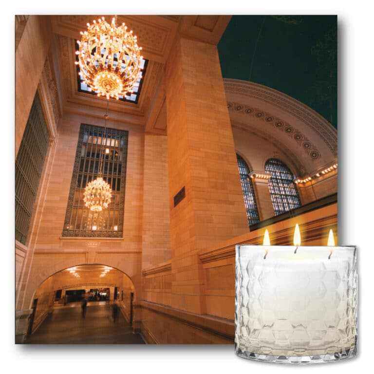 MTA Collection Grand Terminal Artboard & Red Cedar Cardamom 3-Wick 13.5 Soy Wax Candle