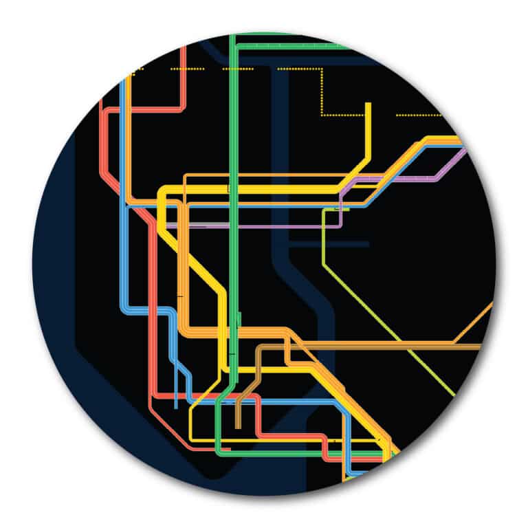 MTA Collection Subway Graphic-Abstract Line Artboard