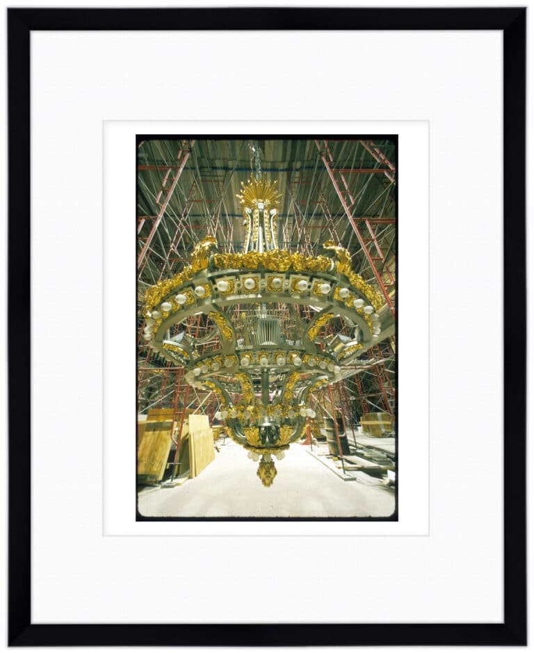 MTA Collection Chandelier installation 16″x20″ Framed and Matted Art