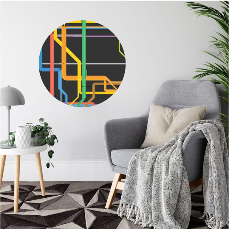 MTA Collection Subway Graphic-Abstract Line Gallery Art Decal