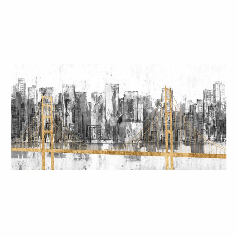 NYC Collection Golden Bridge Panorama 45″x96″ Gallery Art Wall Mural