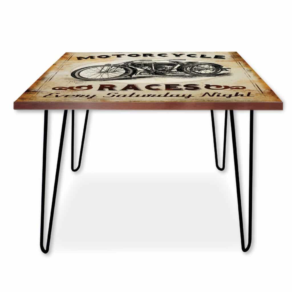 Motorcycle Race 24″x24″ Square Indoor/Outdoor Table