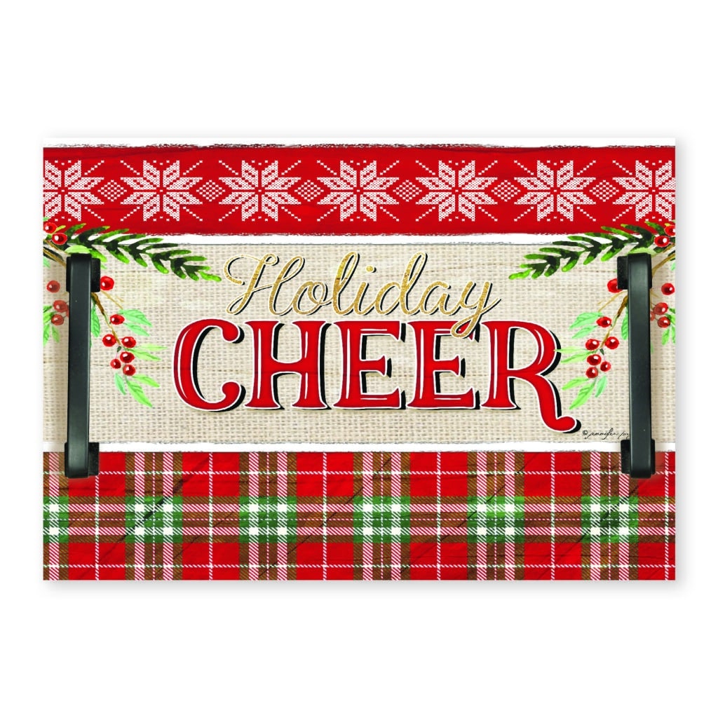 Holiday Cheer plaid I 14″x20″ Indoor/Outdoor Decorative Tray