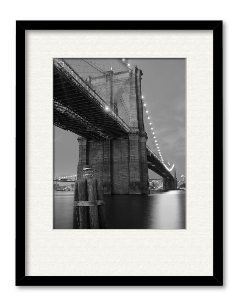 Brooklyn Bridge Shadow 16″x20″ Framed and Matted Art