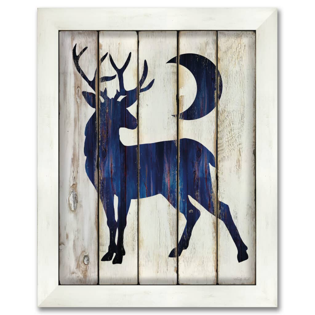 Navy Blue Buck Gallery-Wrapped Canvas