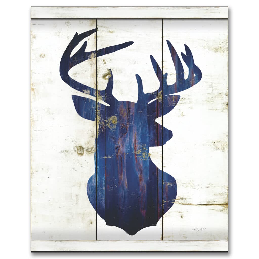 Navy Blue Buck II Gallery-Wrapped Canvas