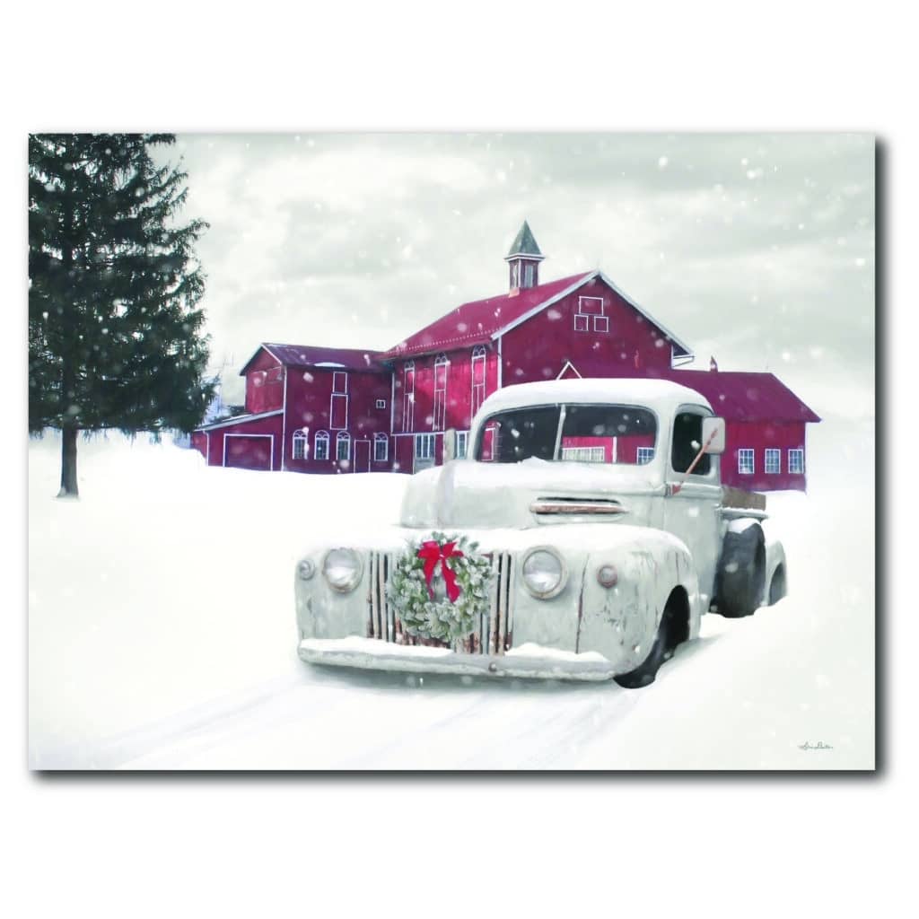 Grand Barn in Winter Gallery-Wrapped Canvas