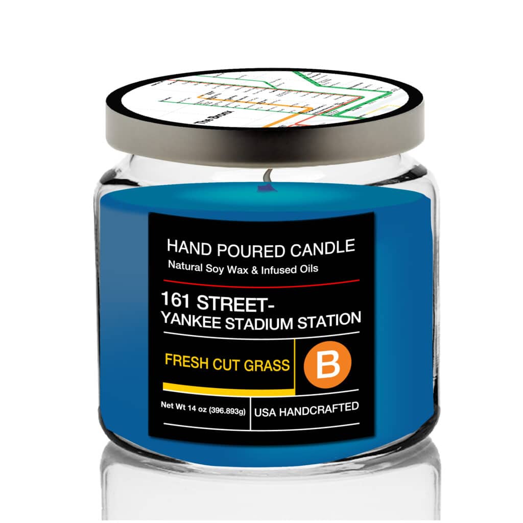 MTA Yankee Stadium Station Soy Wax Candle with Decorative Tin Lid