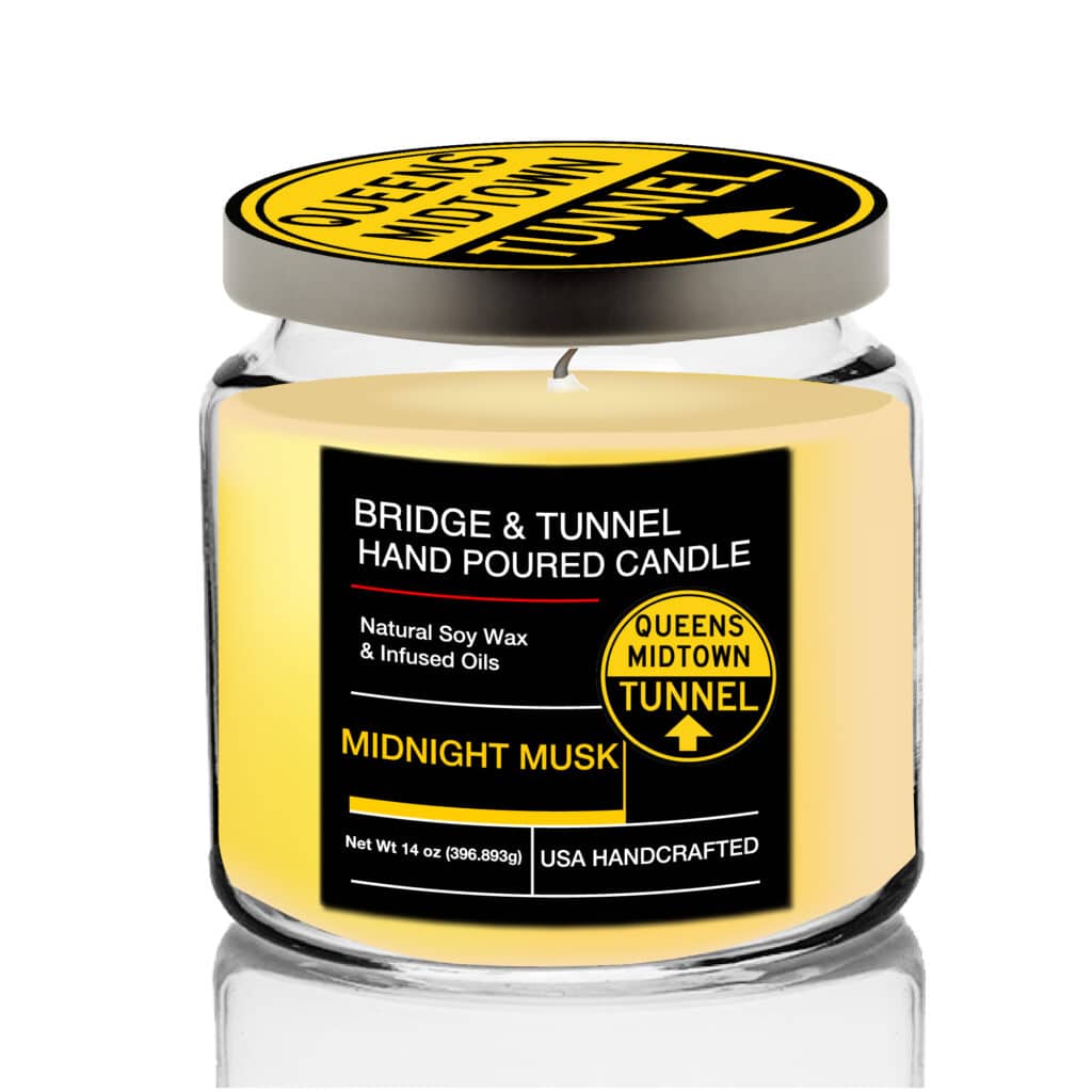 MTA Bridge & Tunnel Queens Midtown Tunnel Soy Wax Candle with Decorative Tin Lid