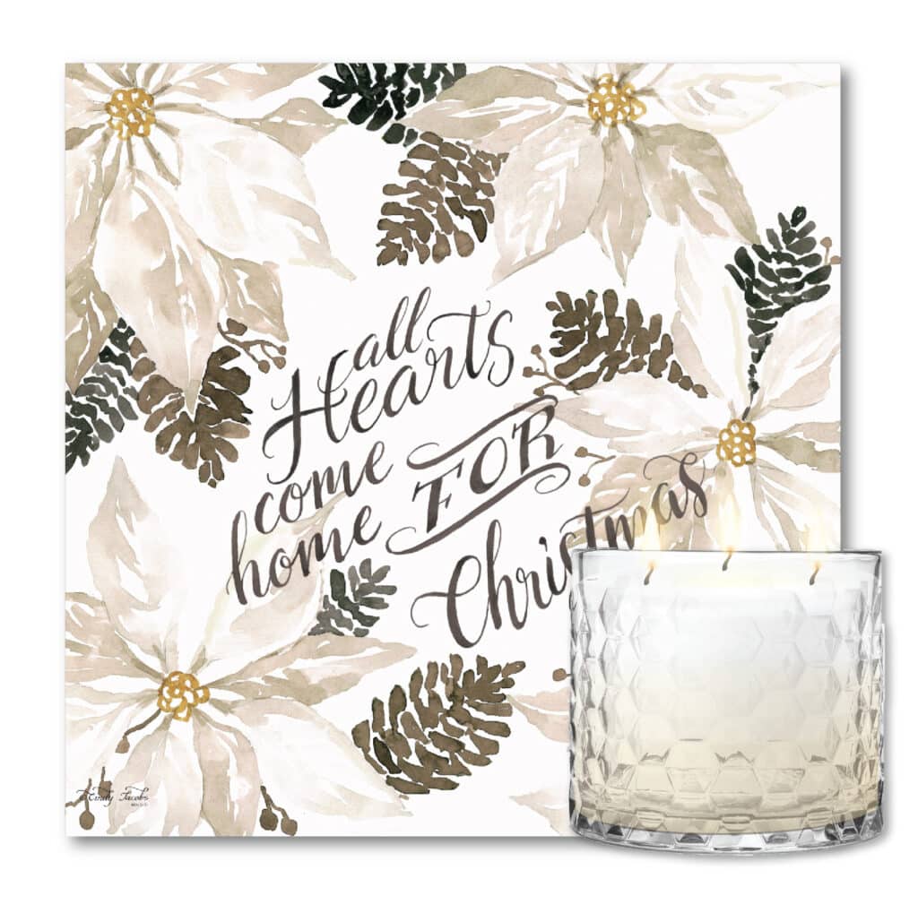 Come Home for Christmas Artboard & 3-Wick Candle