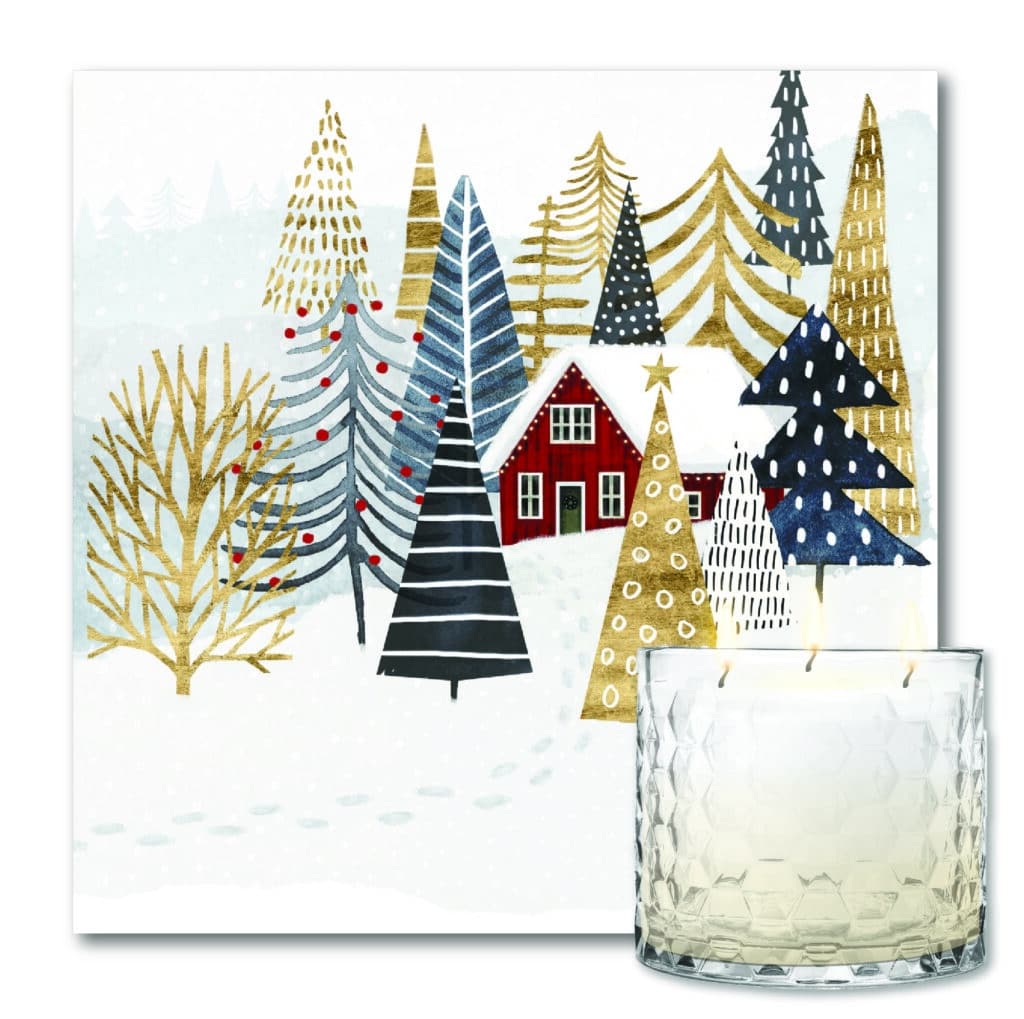 Christmas Chalet I Artboard & 3-Wick Candle