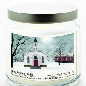 Love One Another 12.8oz Snickerdoodle Soy Wax Candle Glass Jar with Silver Metal Lid