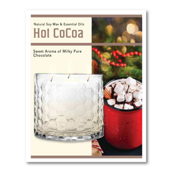 Christmas Chalet I 12" Artboard & 3-Wick 13.5oz Hot Cocoa Soy Wax Candle Set - Image 6