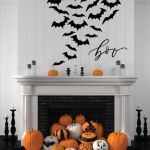 Bats, Bats & Boo ~ 24x24" Repositionable Fabric Gallery Wall Decal