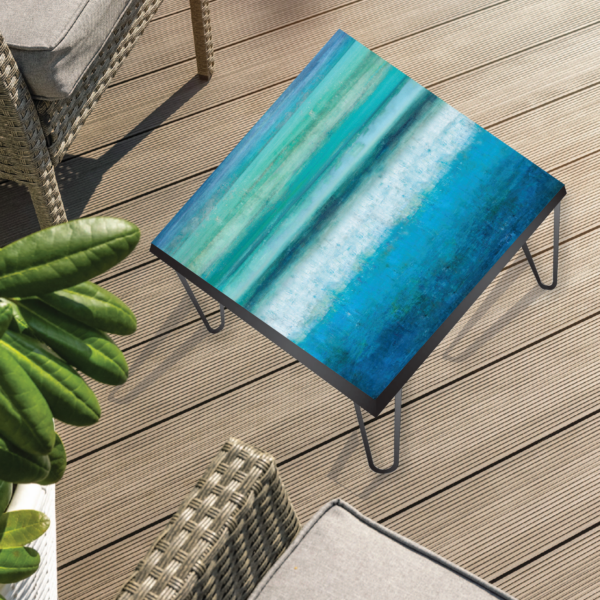 Aqua Tranquility Square 24"x24" Indoor/Outdoor Table - Image 2
