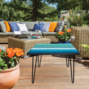 Aqua Tranquility Square 24"x24" Indoor/Outdoor Table