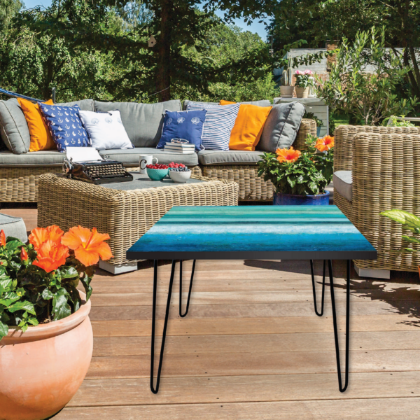 Aqua Tranquility Square 24"x24" Indoor/Outdoor Table