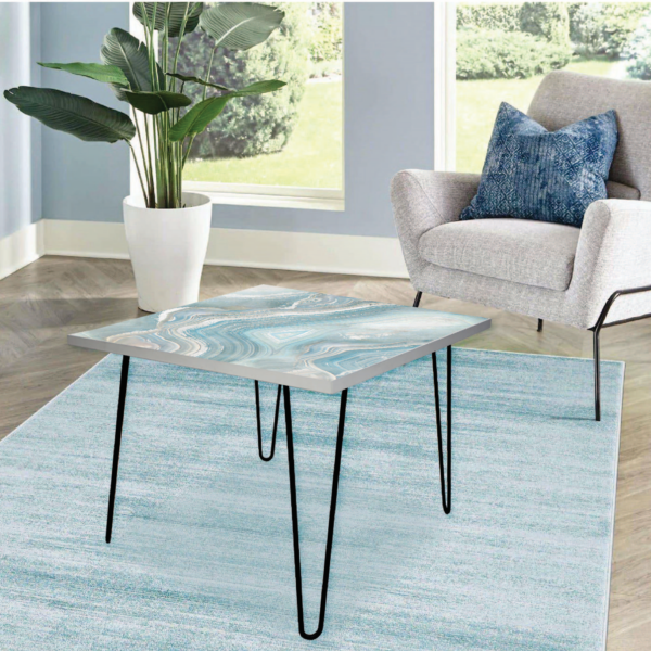 Blue Stone Wash Square 24x24" Indoor/Outdoor Table - Image 5