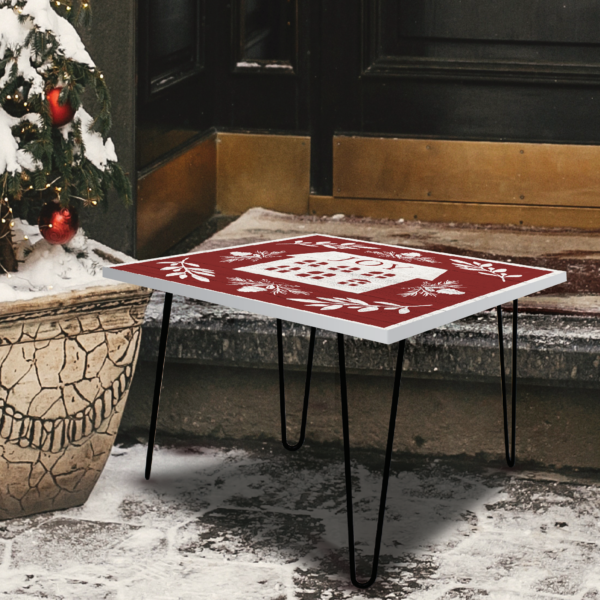 Heart & Holiday Joy Rustic 24" Square Indoor/Outdoor Table - Image 6