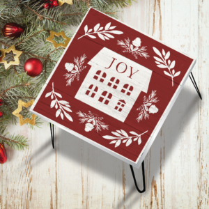 Heart & Holiday Joy Rustic 24" Square Indoor/Outdoor Table