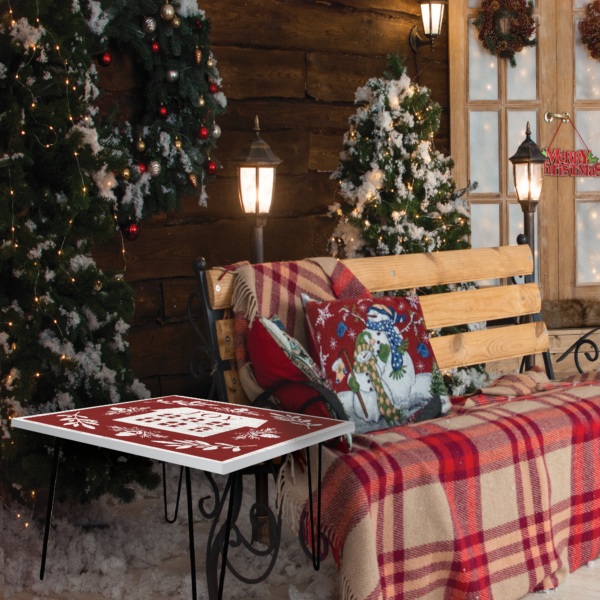 Heart & Holiday Joy Rustic 24" Square Indoor/Outdoor Table - Image 2