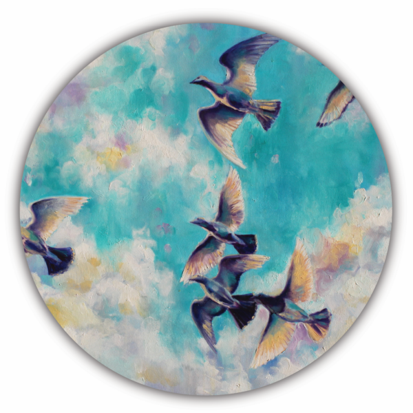 Blue Sky Birds Round 24"x24" Indoor/Outdoor Table - Image 4