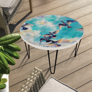 Blue Sky Birds Round 24"x24" Indoor/Outdoor Table