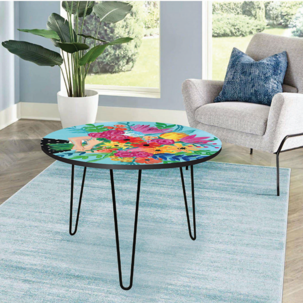 A Bunch of Flowers II Round 24"x24" Indoor/Outdoor Table - Image 2