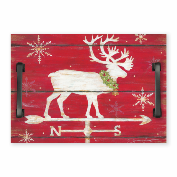 Westerly Reindeer ~ 14×20″ Indoor/Outdoor Decorative Wooden Tray
