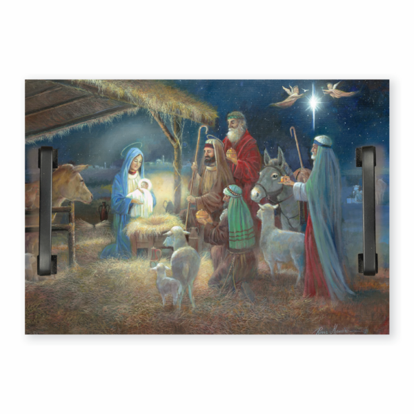 A Child Is Born 14x20" Indoor/Outdoor Decorative Wooden Tray