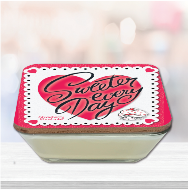 Strawberry Shortcake Sweeter Everyday 20oz Soy Candle & Artboard Lid Set - Image 3