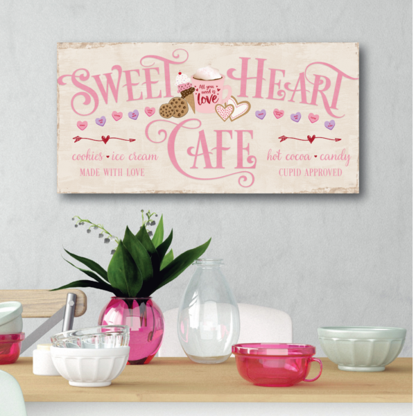 Carolina Cozy ~ Sweetheart Cafe Pink Gallery-Wrapped Canvas - Image 2