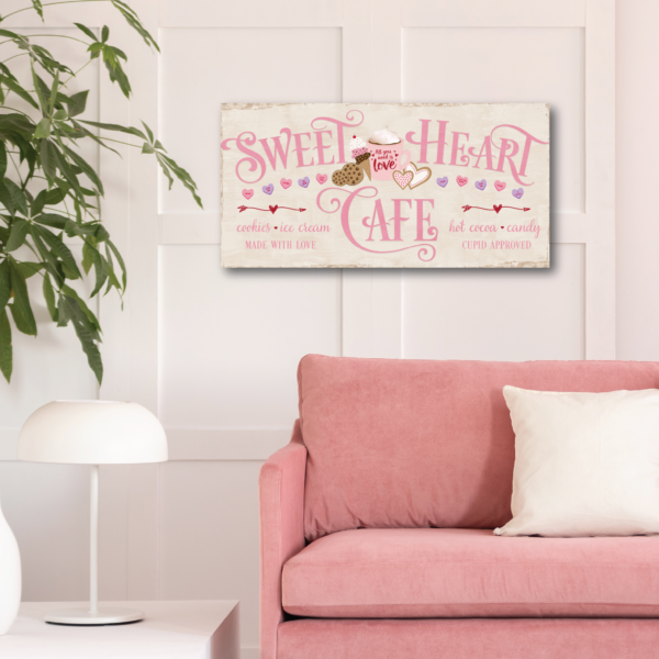 Carolina Cozy ~ Sweetheart Cafe Pink Gallery-Wrapped Canvas - Image 3