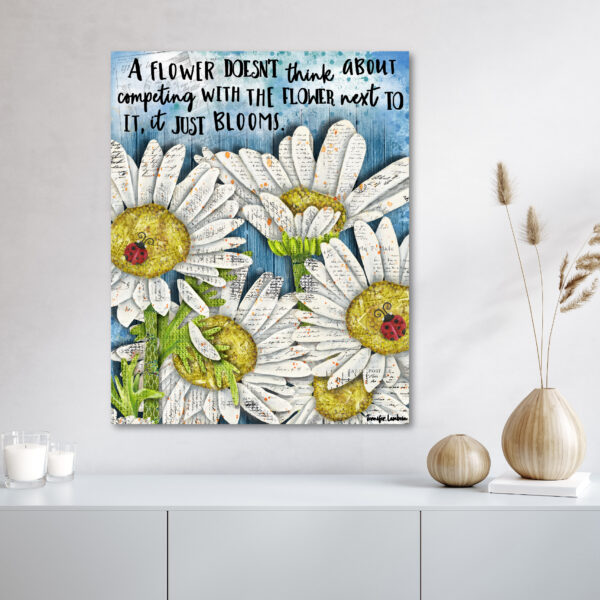 Jennifer Lambein ~ Just Blooms Daisies Gallery-Wrapped Canvas - Image 4