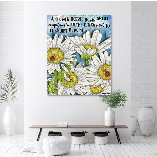 Jennifer Lambein ~ Just Blooms Daisies Gallery-Wrapped Canvas - Image 3