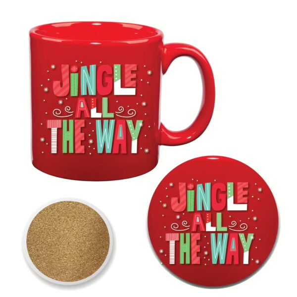 Jingle All The Way 20 oz Big Mug & Coaster Set