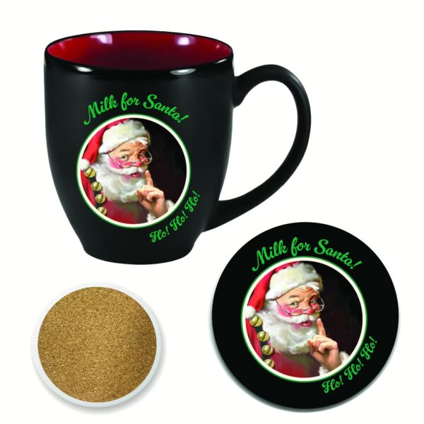 Milk for Santa 16 oz Bistro Mug & Coaster Set