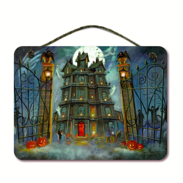 Haunted House II 12x16 Hanging Artboard with Twine