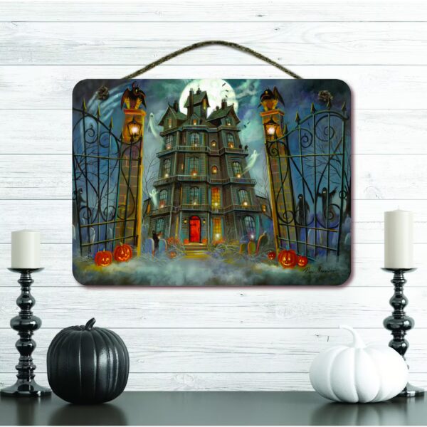 Haunted House II 12x16 Hanging Artboard with Twine - Image 2