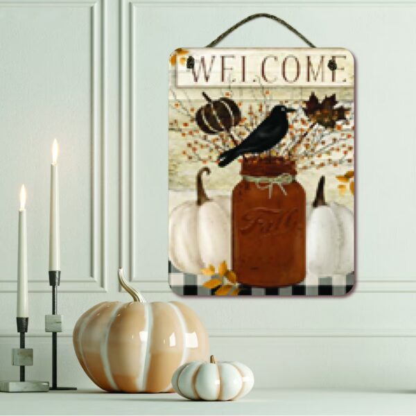 Fall Colored Mason 12x16 Hanging Artboard with Twine - Image 2