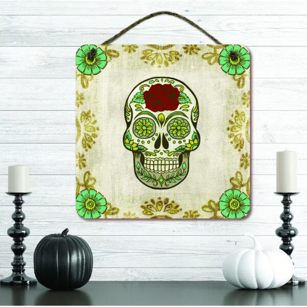 Day of the Dead III 12x12 Hanging Artboard with Twine - Image 2