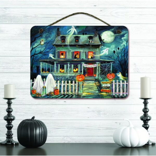 Haunted House I 12x16 Hanging Artboard with Twine - Image 2