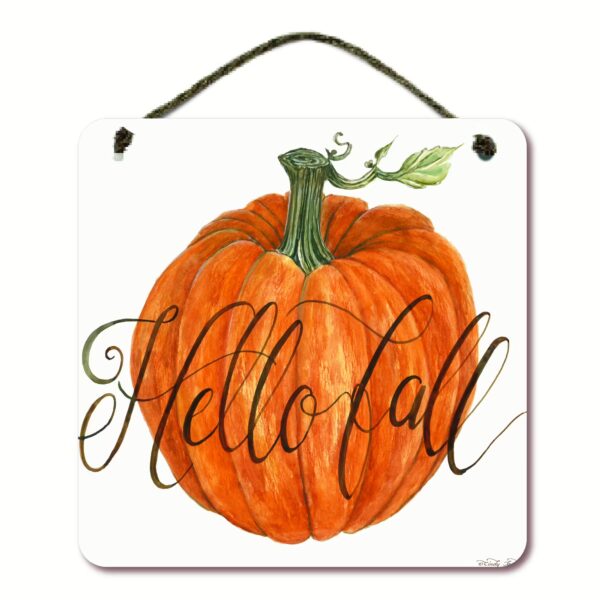 Hello Fall 12x12 Hanging Artboard with Twine