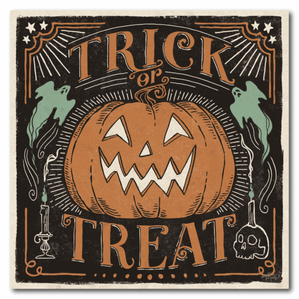 Trick or Treat Pumpkin Gallery-Wrapped Canvas
