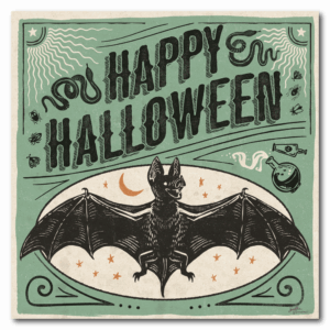 Happy Halloween Bat-Style Gallery-Wrapped Canvas