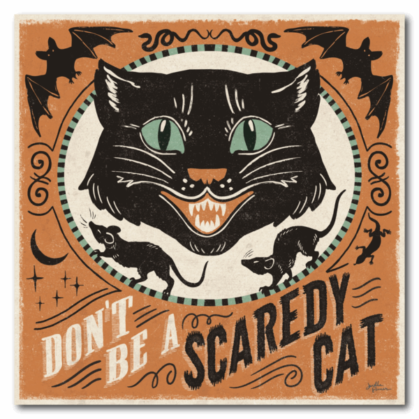 Don't Be A Scaredy Cat Gallery-Wrapped Canvas