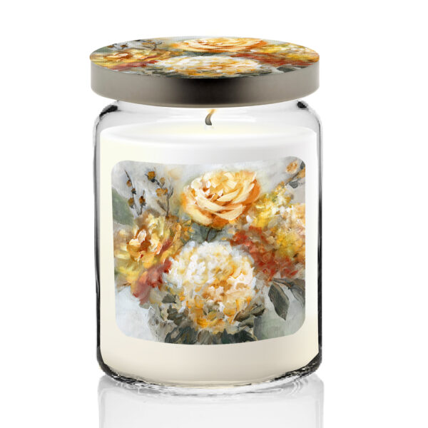 Elaine's Pick! Golden Blush Collection ~ Vanilla Bliss 26oz Soy Candle Apothecary Jar with Decorative Tin Lid