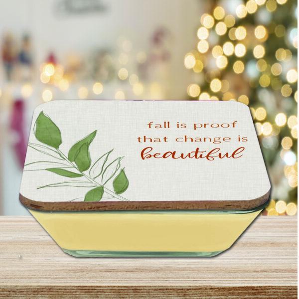 Botanical Whispers Candle Collection ~ Evergreen Mist 20oz Soy Candle & Artboard Lid Set - Image 4