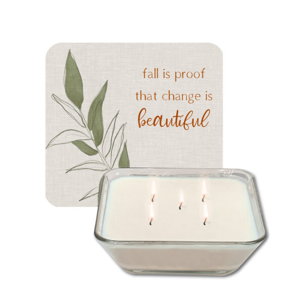 Botanical Whispers Candle Collection ~ Evergreen Mist 20oz Soy Candle & Artboard Lid Set - Image 3